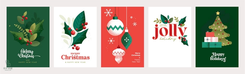 创意圣诞节平安夜节日活动宣传插画海报封面模板AI矢量设计素材【004】